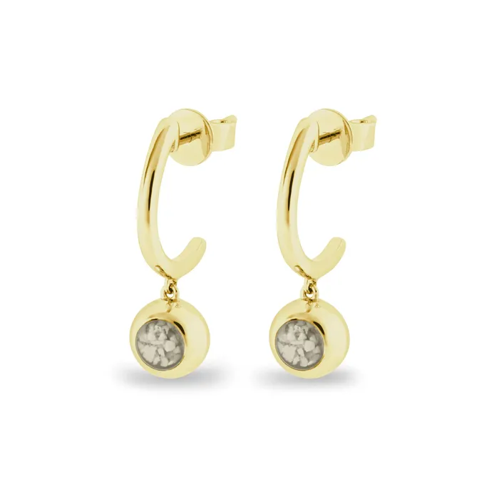 Earrings EverWith EverWith Ladies Rondure Crescent Memorial Ashes Earrings