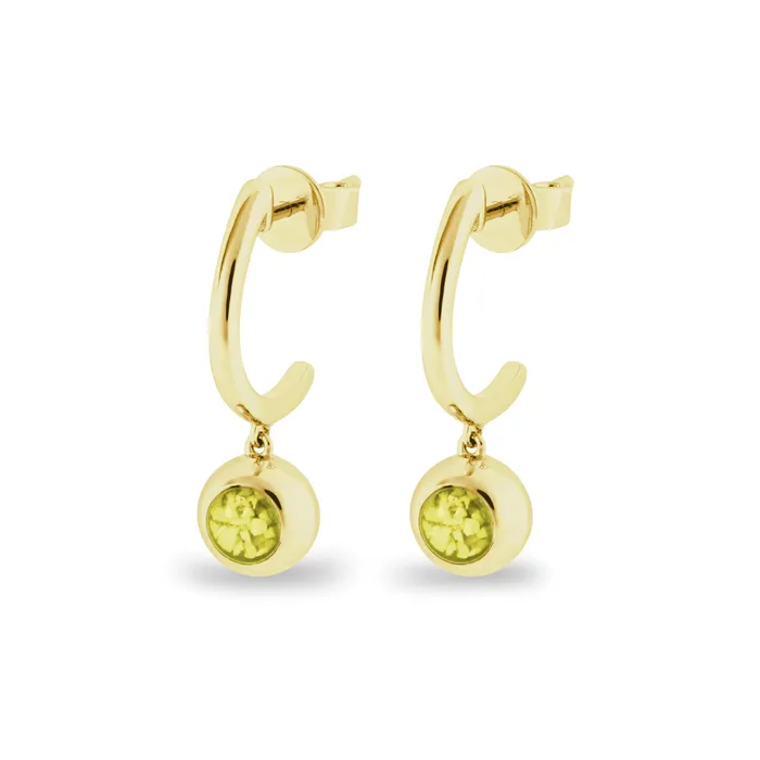 Earrings EverWith EverWith Ladies Rondure Crescent Memorial Ashes Earrings