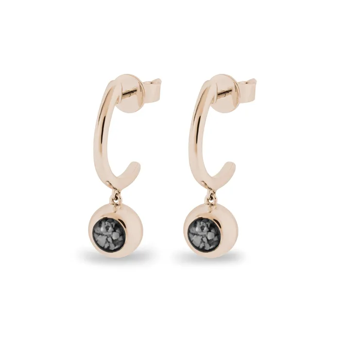 Earrings EverWith EverWith Ladies Rondure Crescent Memorial Ashes Earrings
