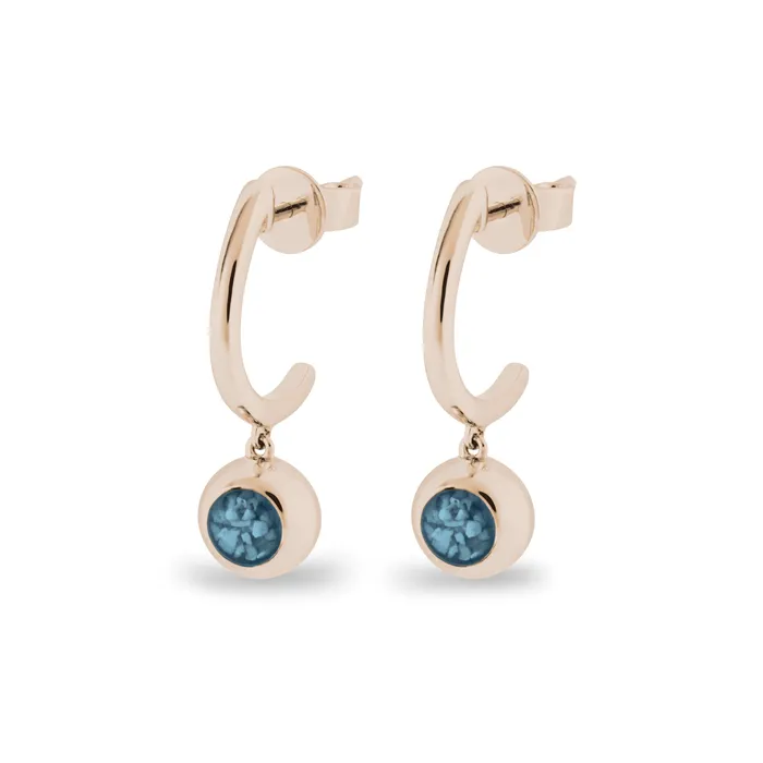 Earrings EverWith EverWith Ladies Rondure Crescent Memorial Ashes Earrings