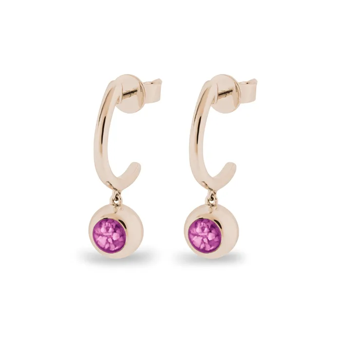 Earrings EverWith EverWith Ladies Rondure Crescent Memorial Ashes Earrings