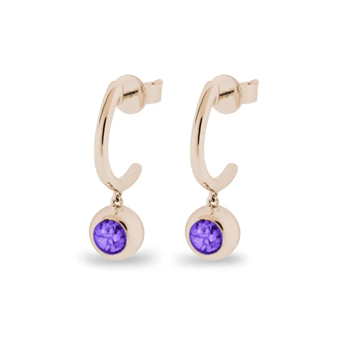 Earrings EverWith EverWith Ladies Rondure Crescent Memorial Ashes Earrings