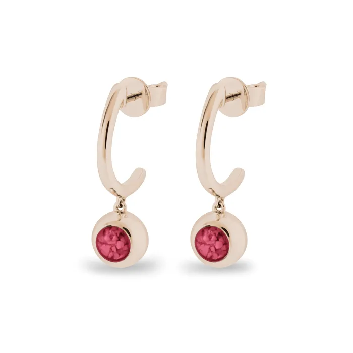 Earrings EverWith EverWith Ladies Rondure Crescent Memorial Ashes Earrings