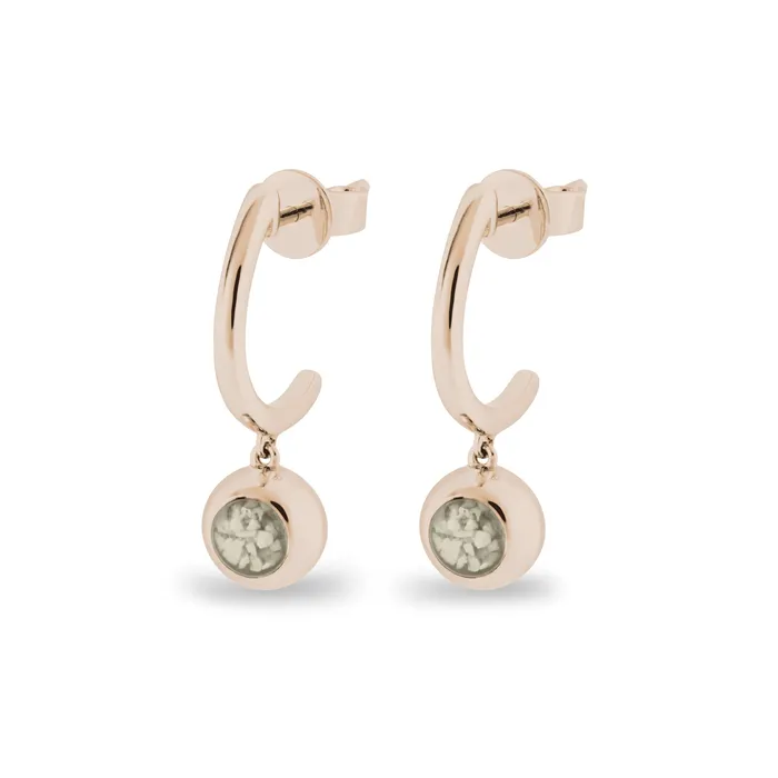 Earrings EverWith EverWith Ladies Rondure Crescent Memorial Ashes Earrings