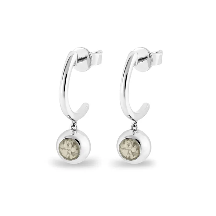 Earrings EverWith EverWith Ladies Rondure Crescent Memorial Ashes Earrings