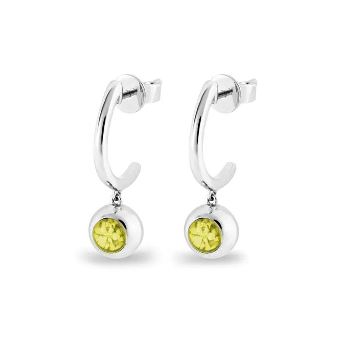 Earrings EverWith EverWith Ladies Rondure Crescent Memorial Ashes Earrings