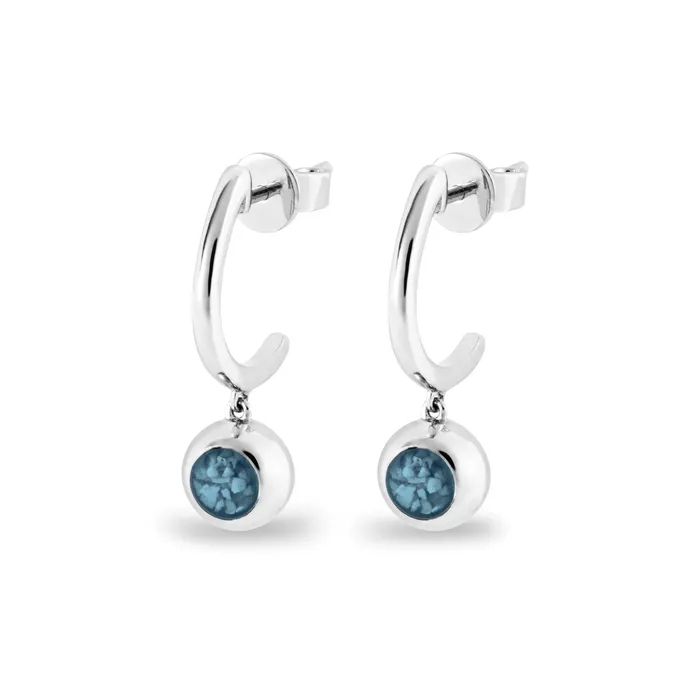 Earrings EverWith EverWith Ladies Rondure Crescent Memorial Ashes Earrings