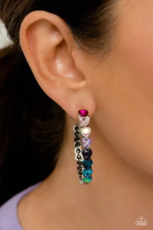 Earrings Hypnotic Heart Attack Multi Earrings Jewelry by Bretta Paparazzi Accessories