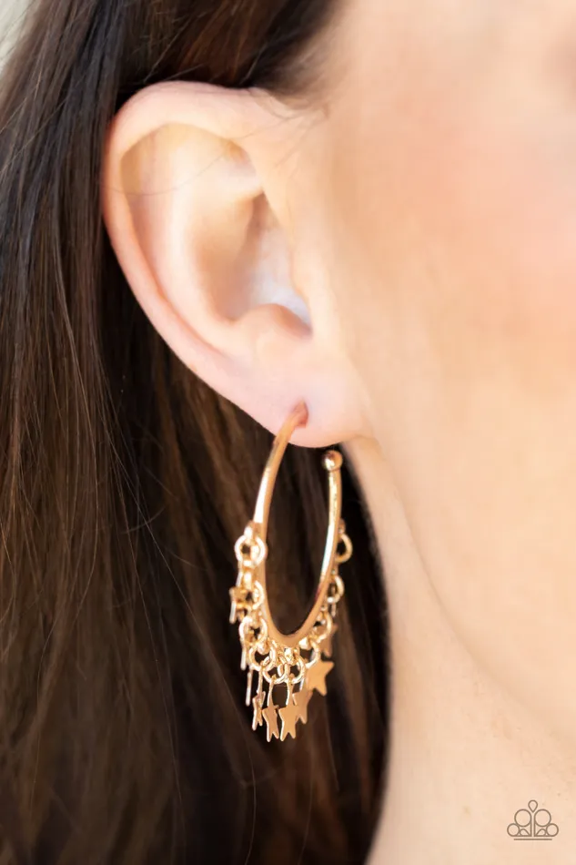 Earrings Paparazzi Accessories Happy Independence Day Gold Earrings Jewelry by Bretta