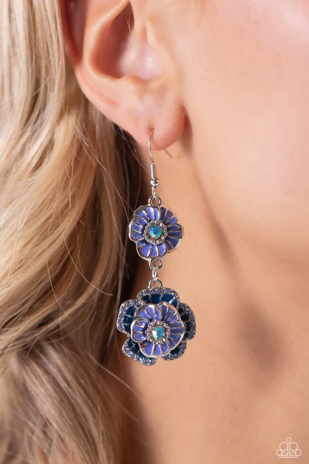 Earrings Paparazzi Accessories Intricate Impression Blue Earrings Jewelry by Bretta