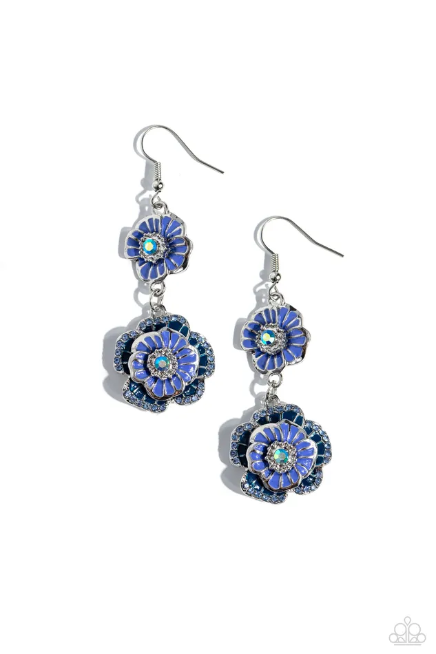 Earrings Paparazzi Accessories Intricate Impression Blue Earrings Jewelry by Bretta