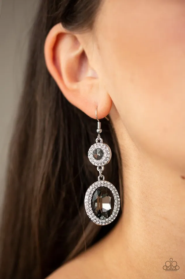 Earrings Paparazzi Accessories Let It BEDAZZLE Silver Earrings Jewelry by Bretta