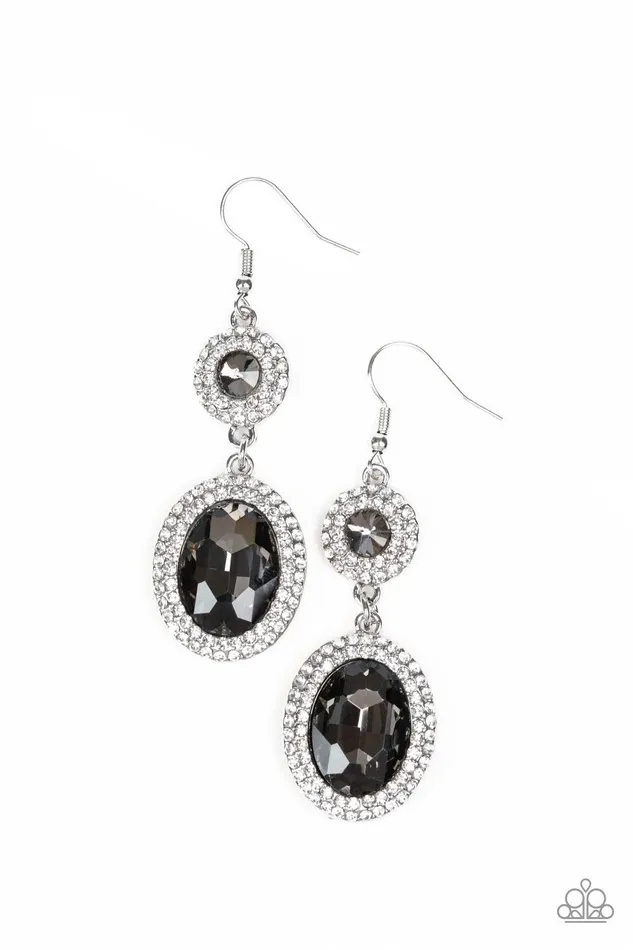 Earrings Paparazzi Accessories Let It BEDAZZLE Silver Earrings Jewelry by Bretta