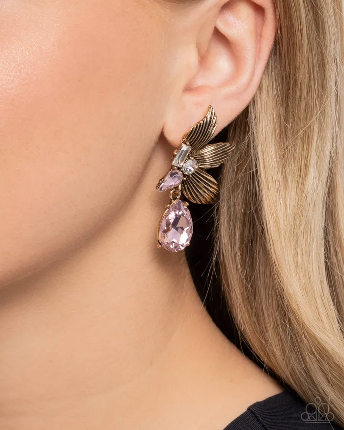 Earrings Paparazzi Accessories Showstopping Symphony Pink Earrings Jewelry by Bretta