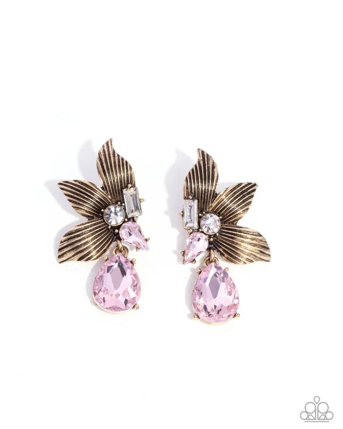 Earrings Paparazzi Accessories Showstopping Symphony Pink Earrings Jewelry by Bretta