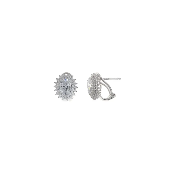 Earrings Womens silver earrings with zircons Salvatore Plata Wedding 15 cm Salvatore Plata