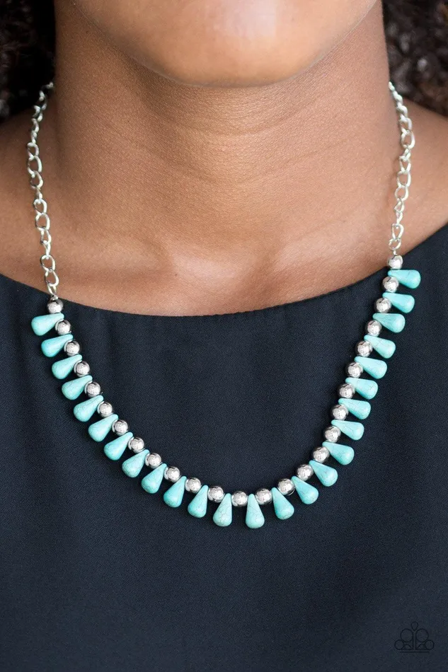 Extinct Species Blue Necklace Jewelry by Bretta Paparazzi Accessories Necklaces