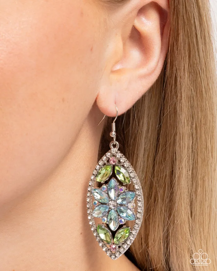 Gallant Garden Blue Earrings Jewelry by Bretta Paparazzi Accessories Earrings