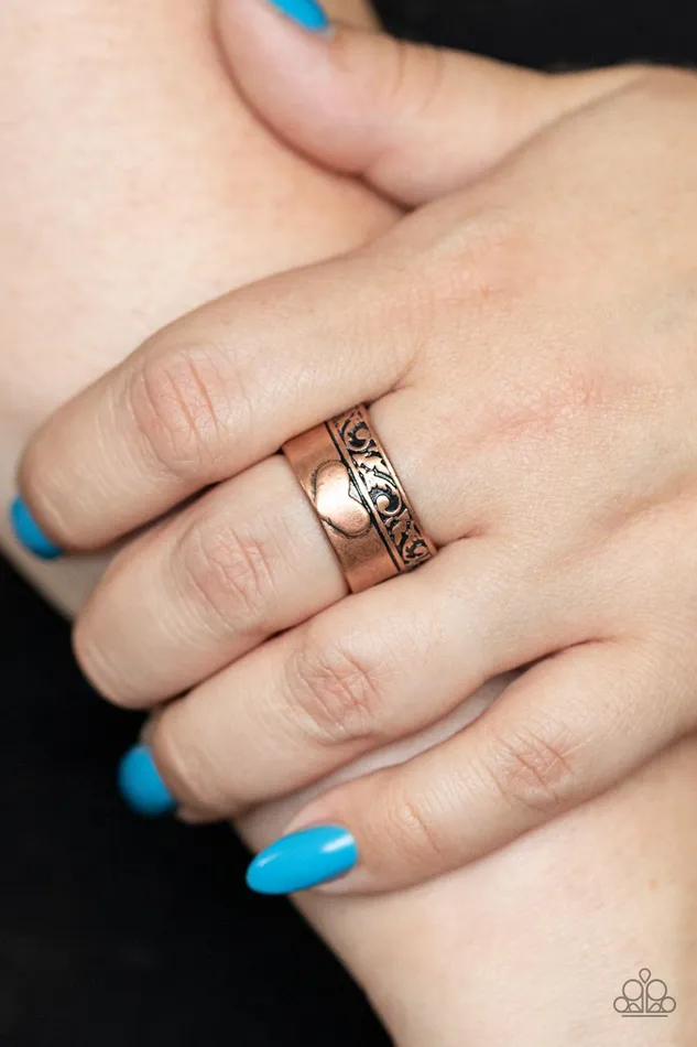 Garden Romance Copper Ring Jewelry by Bretta Paparazzi Accessories Rings