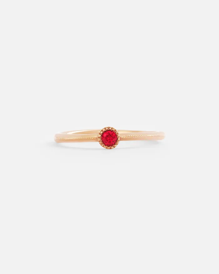 Hiroyo Rings Melee Ball Ruby Ring