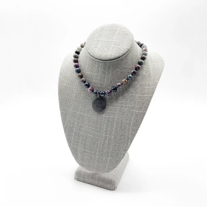 Kamo by Kary Brittingham Necklaces Faceted Sapphires Rubies Necklace