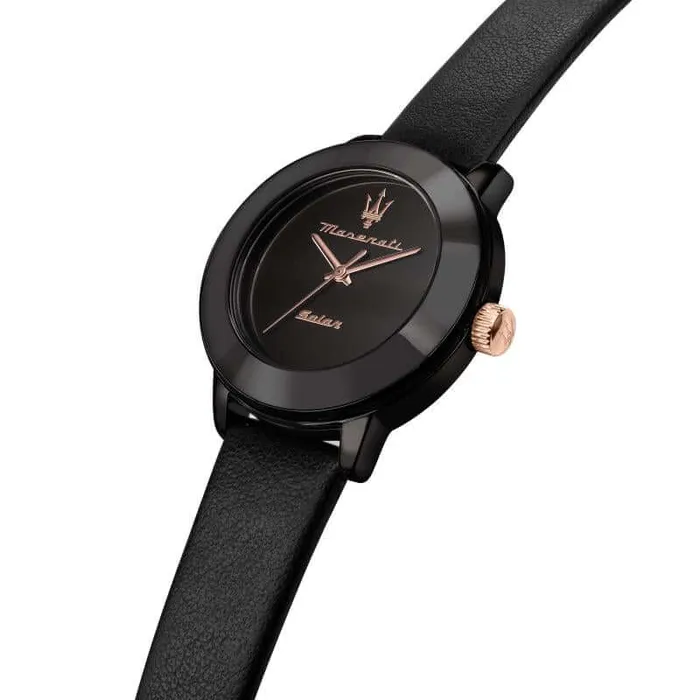 Maserati Watches Maserati Womens Watch Successo Solar 32 mm black dial