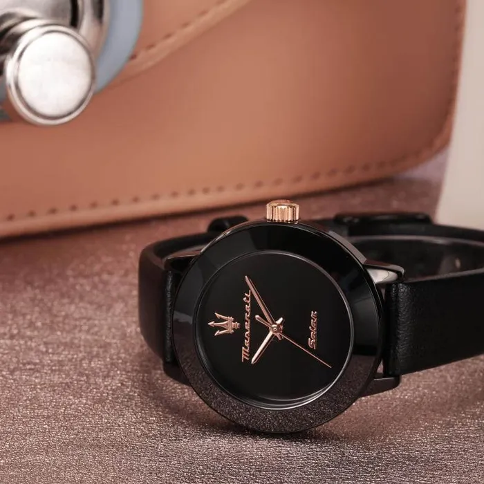 Maserati Watches Maserati Womens Watch Successo Solar 32 mm black dial