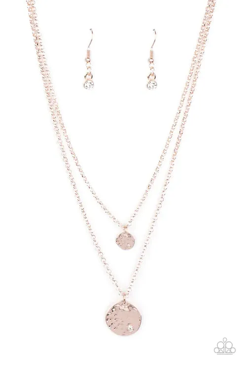 Modern Minimalist Rose Gold Necklace Jewelry by Bretta Paparazzi Accessories Necklaces