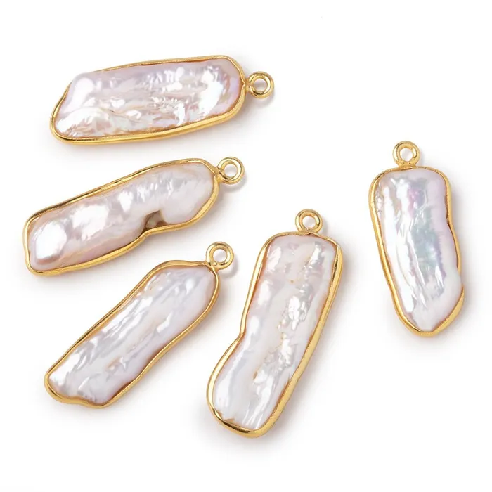 Necklaces Beadsofcambaycom 2426mm Vermeil Bezel Pink Biwa Pearl Pendant 1 Piece Necklaces Beadsofcambaycom 2426mm Vermeil Bezel Pink Biwa Pearl Pendant 1 Piece