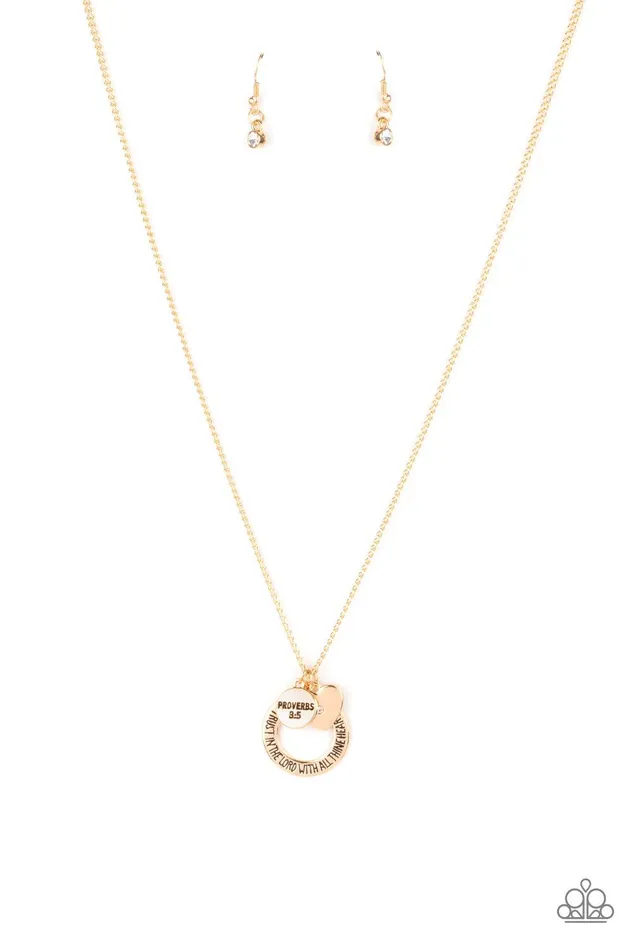 Necklaces Paparazzi Accessories Full of Faith Gold Necklace Jewelry by Bretta