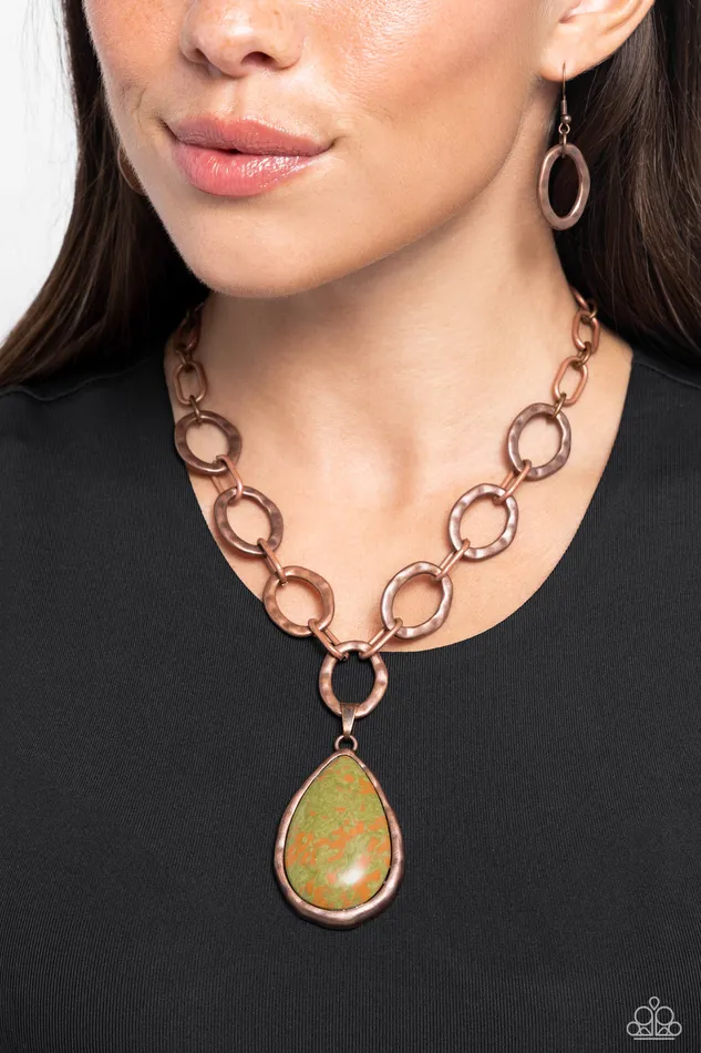 Necklaces Paparazzi Accessories Tangible Tranquility Copper Necklace Jewelry by Bretta
