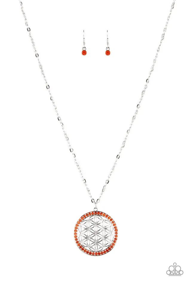 Necklaces Paparazzi Accessories Tearoom Twinkle Orange Necklace Jewelry by Bretta