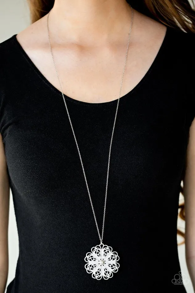 Necklaces Spin Your PINWHEELS White Necklace Jewelry by bretta Paparazzi Accessories