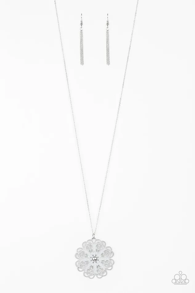 Necklaces Spin Your PINWHEELS White Necklace Jewelry by bretta Paparazzi Accessories