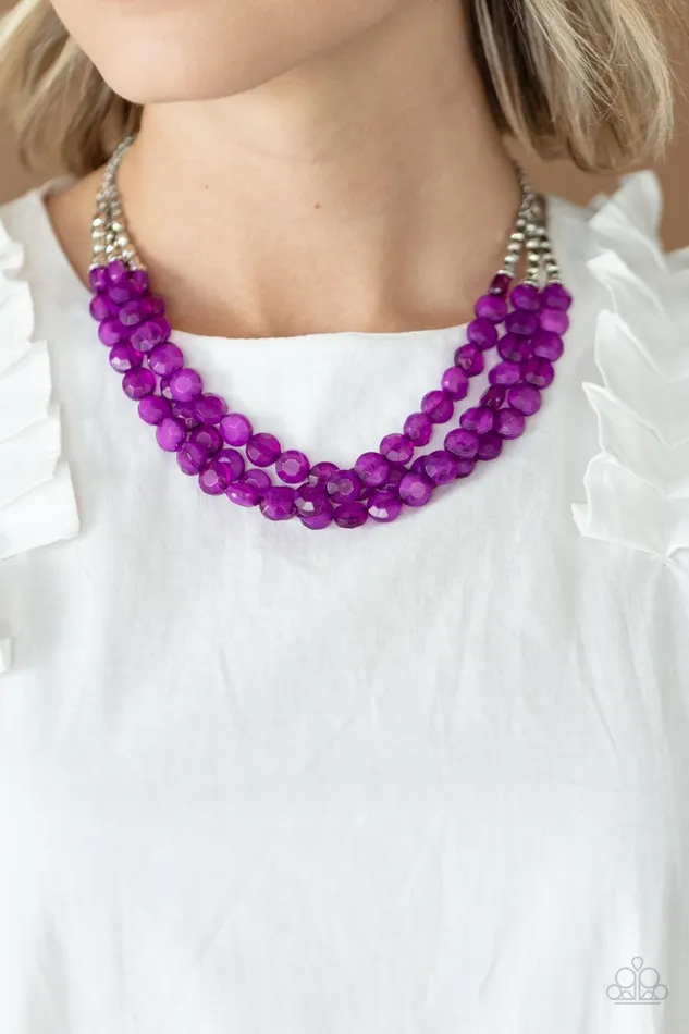 Pacific Picnic Purple Necklace Jewelry by Bretta Paparazzi Accessories Necklaces