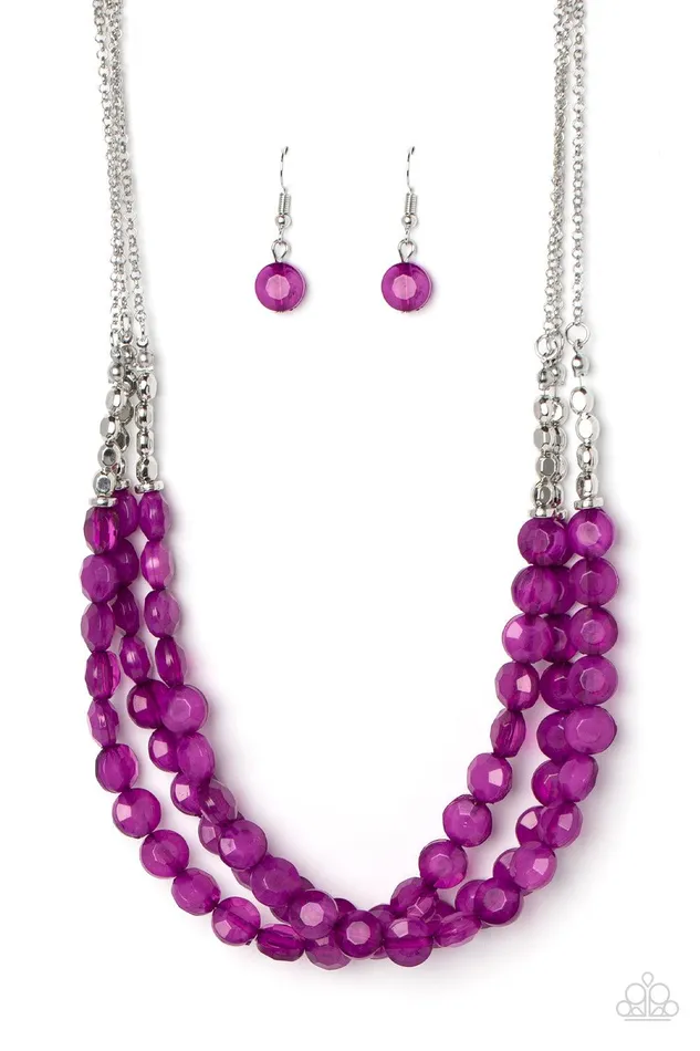 Pacific Picnic Purple Necklace Jewelry by Bretta Paparazzi Accessories Necklaces