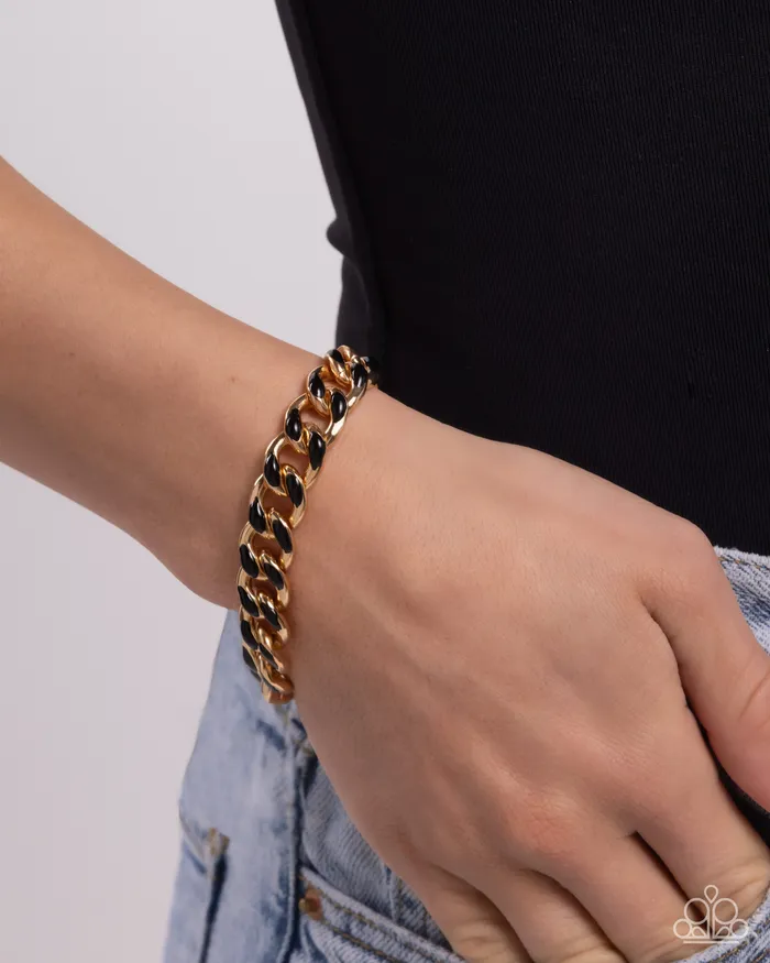 Painted Prelude Black Bracelet Jewelry by Bretta Paparazzi Accessories Bracelets