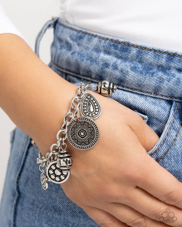 Paparazzi Accessories Bracelets Embellished Estate Silver Bracelet Jewelry by Bretta
