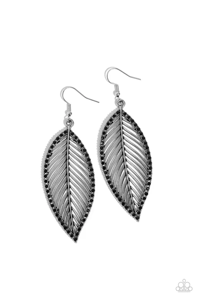 Paparazzi Accessories Earrings Canopy Cabaret Black Earrings Jewelry by Bretta