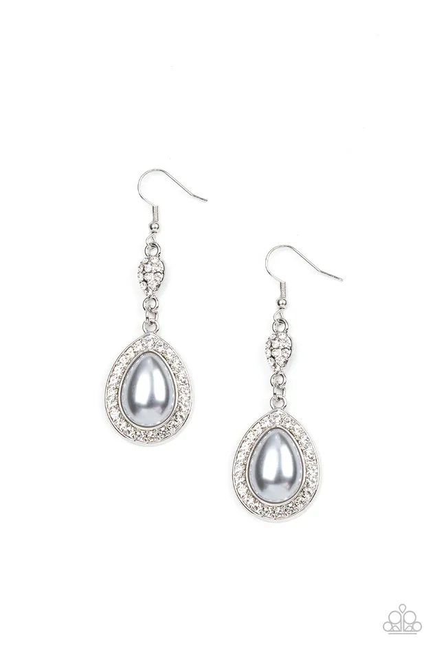 Paparazzi Accessories Earrings Elite Elegance Silver Earrings Jewelry by Bretta