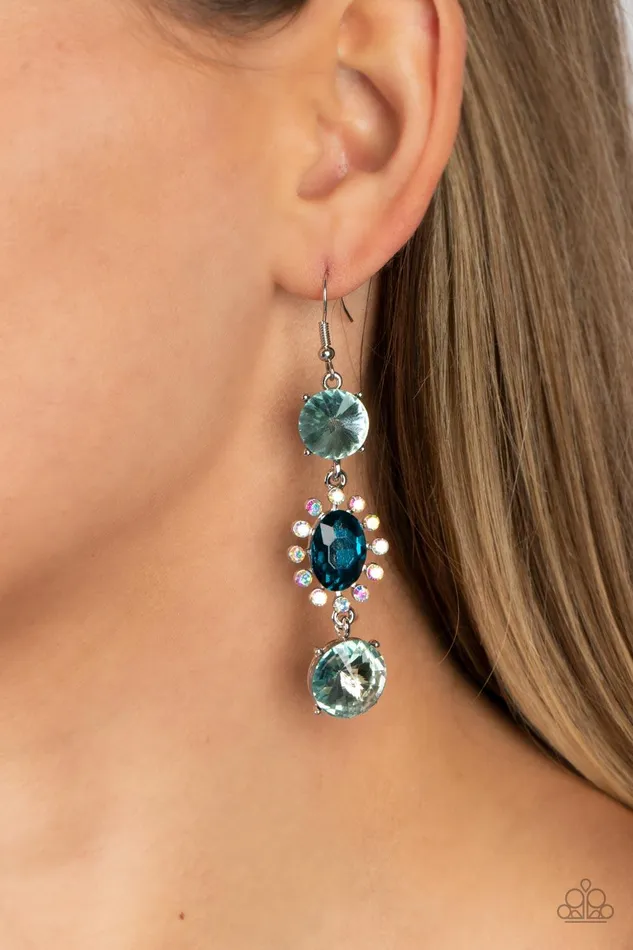 Paparazzi Accessories Earrings Magical Melodrama Blue Earrings Jewelry by Bretta