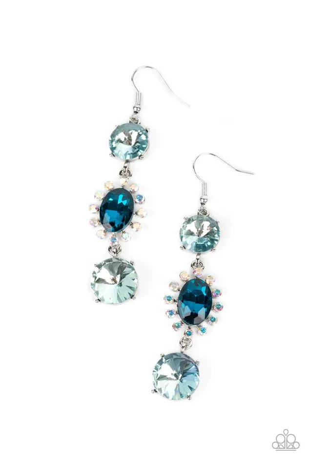 Paparazzi Accessories Earrings Magical Melodrama Blue Earrings Jewelry by Bretta