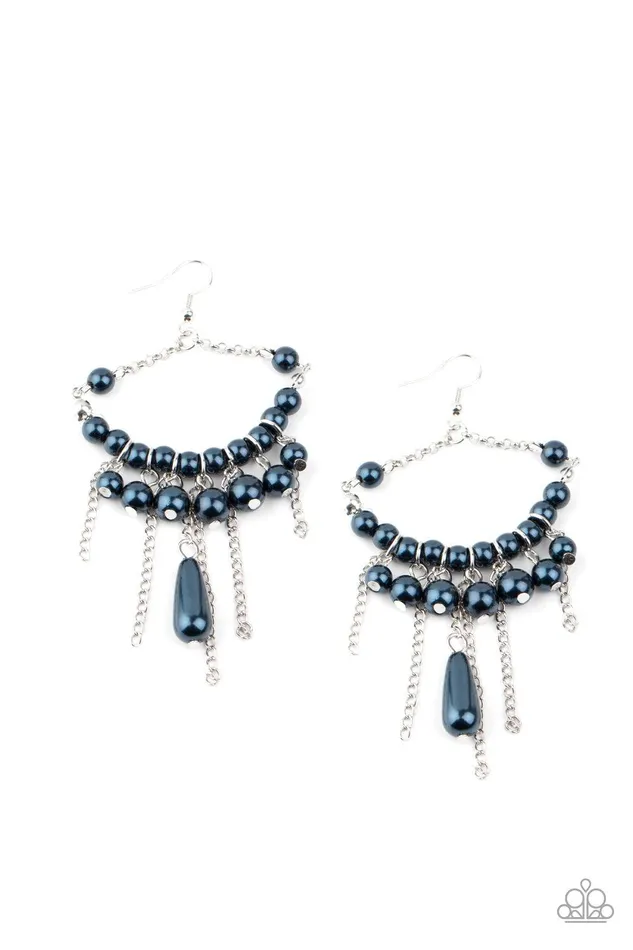Paparazzi Accessories Earrings Party Planner Posh Blue Earrings Jewelry by Bretta