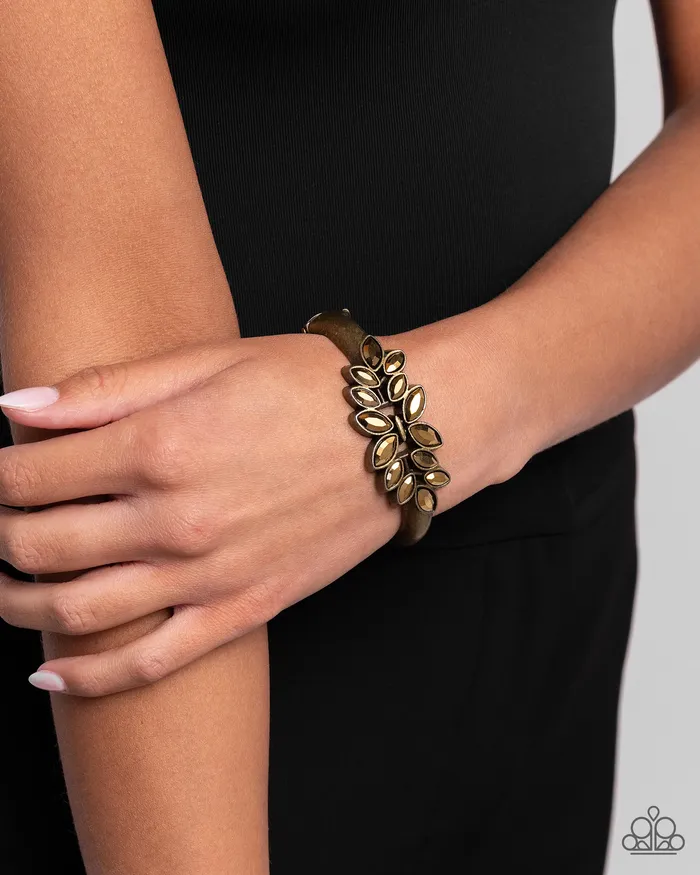 Paparazzi Accessories Glamorously Garnished Brass Bracelet Jewelry by Bretta Bracelets