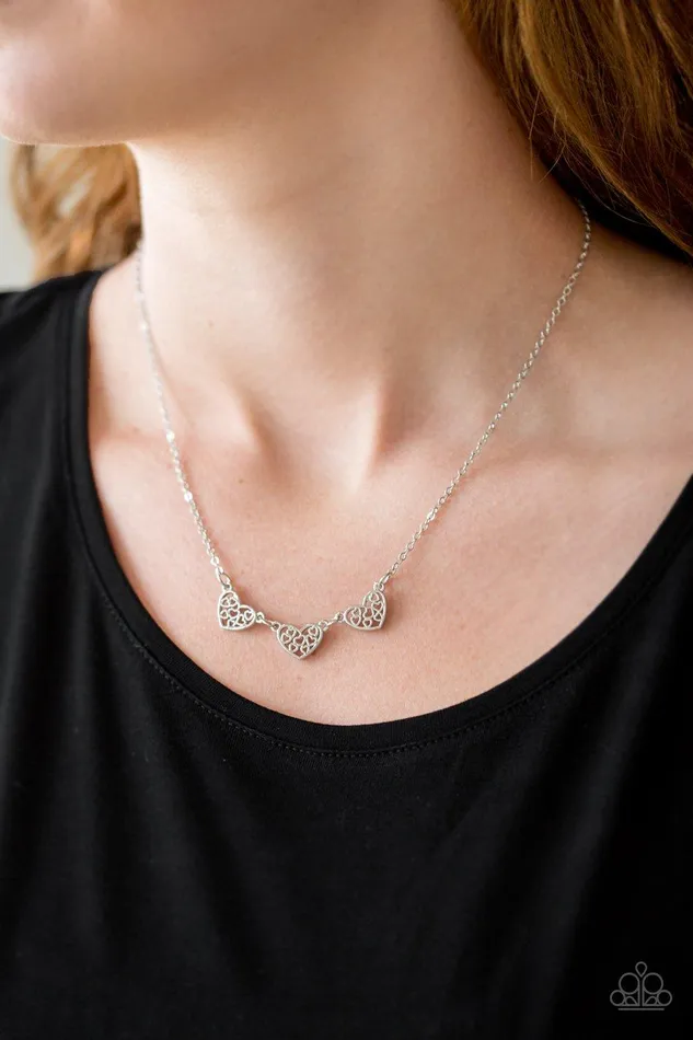 Paparazzi Accessories Necklaces Another Love Story Silver Necklace Jewelry By Bretta