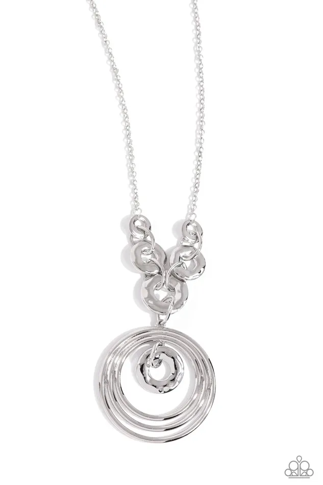 Paparazzi Accessories Necklaces High HOOPS Silver Necklace Jewelry by Bretta