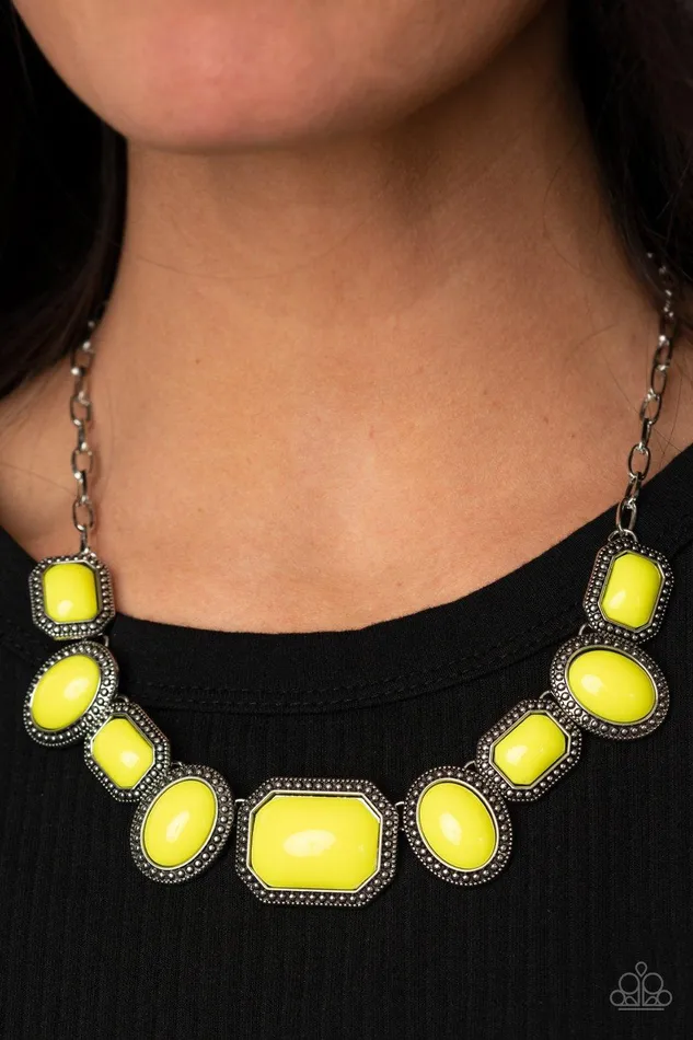 Paparazzi Accessories Necklaces Lets Get Loud Yellow Necklace Jewelry by Bretta