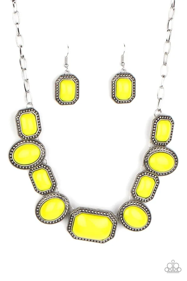 Paparazzi Accessories Necklaces Lets Get Loud Yellow Necklace Jewelry by Bretta