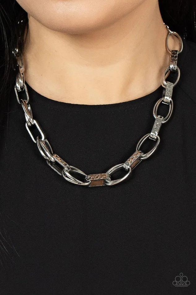 Paparazzi Accessories Necklaces Motley In Motion Silver Necklace Jewelry by Bretta