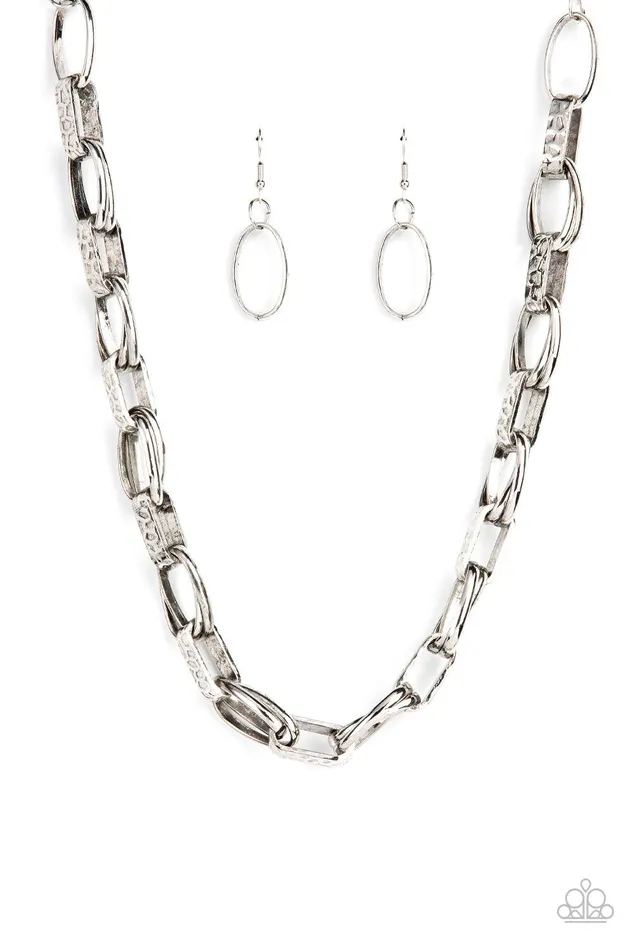 Paparazzi Accessories Necklaces Motley In Motion Silver Necklace Jewelry by Bretta